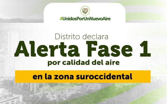 Secretaría de Salud emite recomendaciones por declaratoria de Alerta Fase 1 por contaminación atmosférica en el suroccidente de la ciudad​​