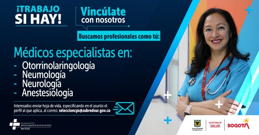 Imagen vacante 2 mayo 2024 - Médicos especialistas