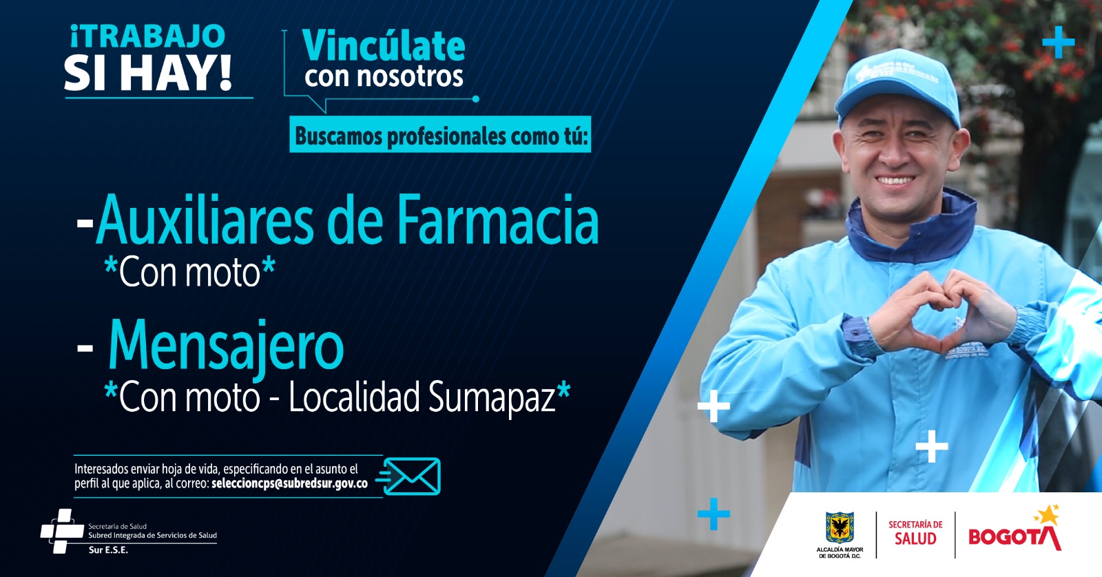 Vacante 4 - mayo 2024 - auxiliares farmacia y mensajero