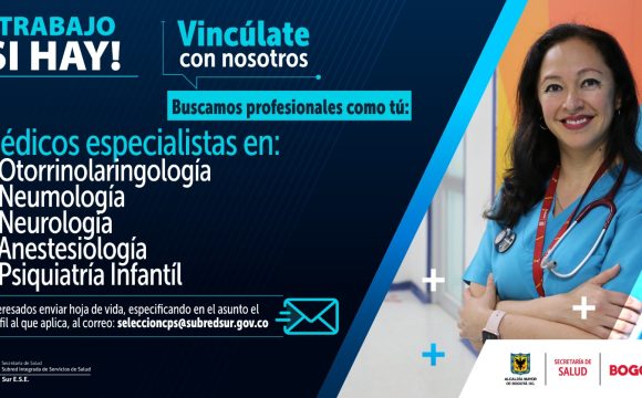 Vacante 3 - mayo 2024 - medicos especialistas