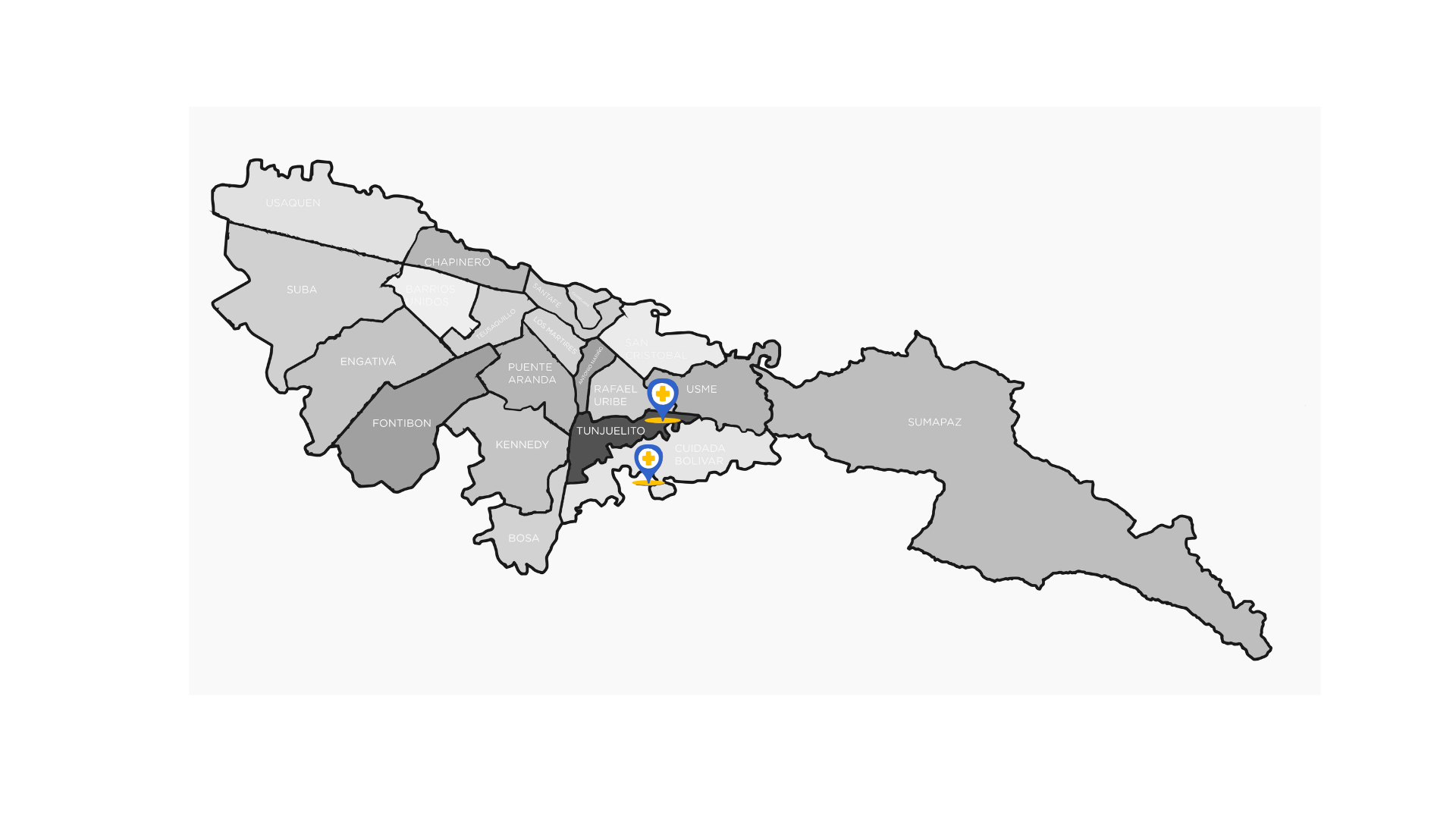 Mapa escenarios de práctica