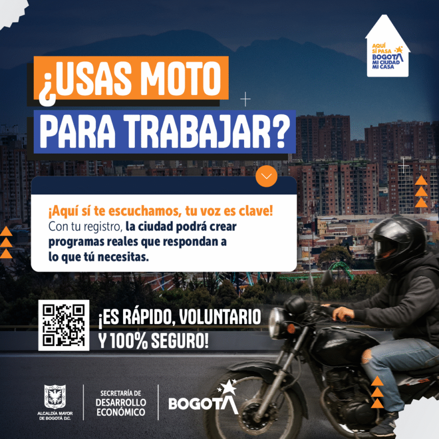 Distrito avanza en el reconocimiento de los mototrabajadores: caracterización revela largas jornadas y bajos ingresos