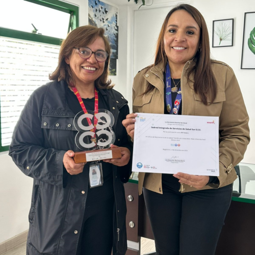 Reconocimiento Subred Sur recibe reconocimiento por su compromiso con la excelencia en salud